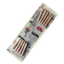 Fourchettes à barbecue Poaug en promotion - Lot de 10 brochettes en acier inoxydable argentées pour pique-nique et barbecue en extérieur