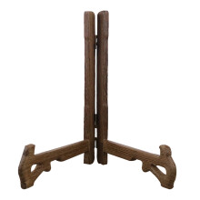 Support à assiettes en bois SUSUchens, présentoir robuste et sécurisé, support polyvalent pour cadres photo, idéal pour la cuisine et le bureau