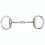 (4.5in, Brass) Shires Brass Lozenge Horse Eggbutt Snaffle Bit 1