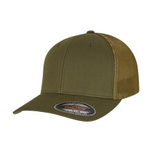 (L-XL, Moss Green) Yupoong Unisex Adult Flexfit Mesh Trucker Cap
