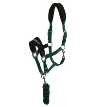 (Pony, Green) Whitaker Club Horse Headcollar and Leadrope