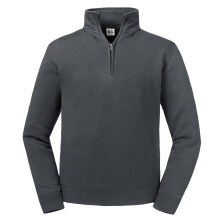 (L, Convoy Grey) Russell Mens Authentic Quarter Zip Sweatshirt