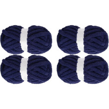 Dik garen voor haken, 1/2/4-pack, pluizig jumbo chenille, superzacht pluche garen voor doe-het-zelf knutselprojecten, gigantisch dik pluizig