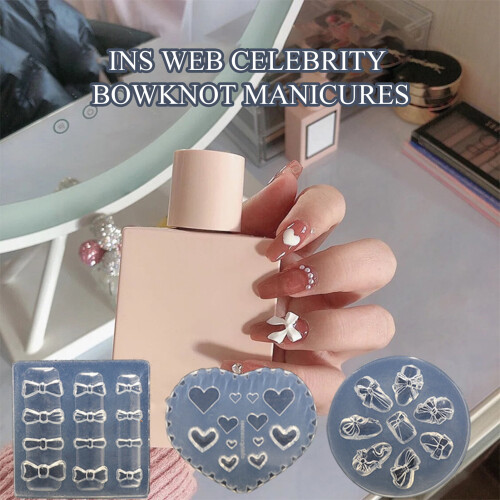Καλούπι νυχιών Happydeer3D Patterns, Διαφανές καλούπι σιλικόνης, σκάλισμα, αρκούδα, 1