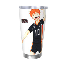 Gobelet Haikyuu 590 ml (20 oz), tasse de voyage isotherme en acier inoxydable avec couvercle, idéale pour les activités de plein air.