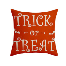 Offre spéciale ! Housses de coussin d'Halloween 45 x 45 cm - Motif citrouille et chat, housses de coussin carrées en lin pour la maison,