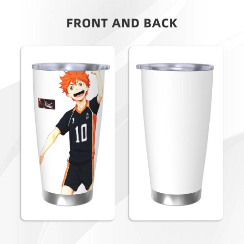 Ποτήρι Haikyuu20oz, Κούπα ταξιδιού καφέ από ανοξείδωτο ατσάλι με μόνωση κενού, Κούπα 2