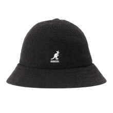 (M, Black) Kangol Bermuda Embroidered Logo Bouclé Bucket Hat