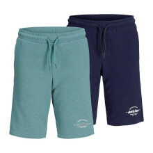 (13 Years, Navy/Mineral) Jack And Jones Boys Fleece Shorts (Pack of 2)