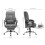 Living And Home Height-Adjustable Ergonomic Reclining Office Chair with Footrest, Grey 6