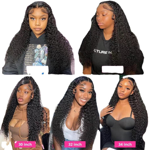 13x6HD Deep Wave360Lace Frontal Wig24-32 ιντσών, Σγουρά ανθρώπινα μαλλιά Water Wave, δώρο γενεθλίων για