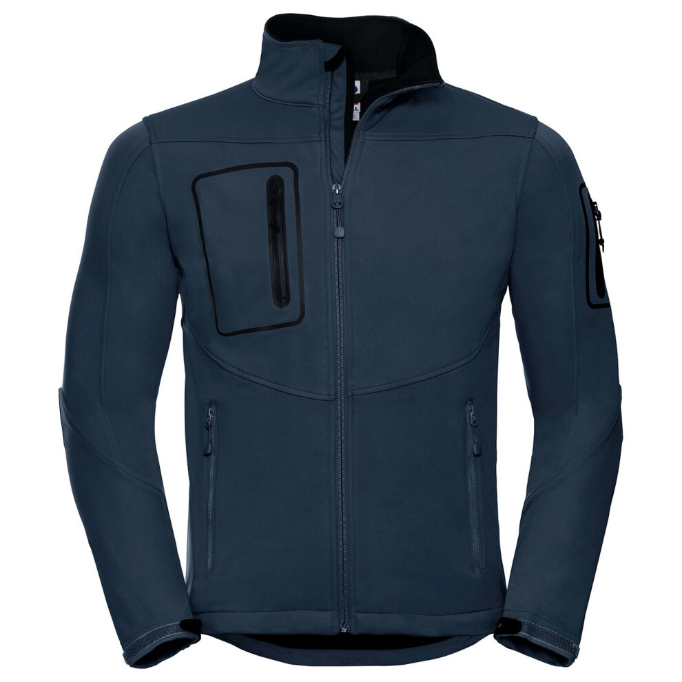 Russell (M, French Navy) Mens Sports Soft Shell Jacket