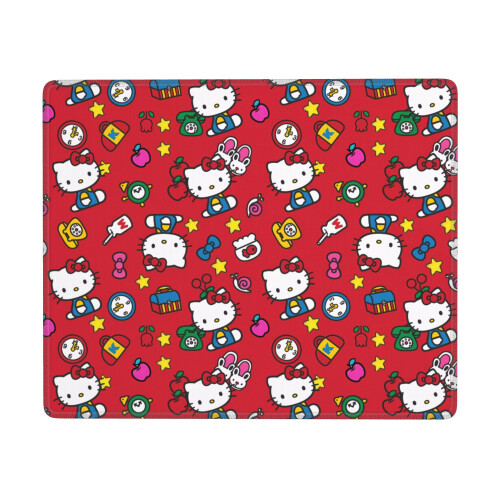 Hello Kitty Αντιολισθητικό Λαστιχένιο Mouse Pad Τετράγωνο Αδιάβροχο Επιτραπέζιο Pad