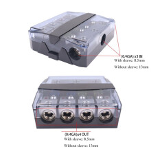 LED Auto Audio Stereo Zekeringkast Blok 0/4 Gauge in/Uit 60Ax2+100Ax2 ANL Auto Audio Versterker Modificatie