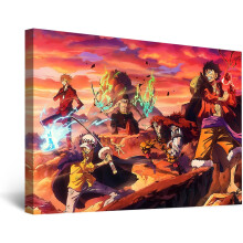 ASPORIC Anime -juliste Gear5Luffy HD-tuloste, kankaalle maalattu seinätaide, olohuoneen, makuuhuoneen, toimiston sisustukseen, kehystämätön, 12 x