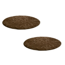 Xubond Badmat Woondecoratie Zachte Badkamer Slaapkamer Antislip Vloermat Douchemat Yoga Pluche Ronde Mat Bruin Tapijt