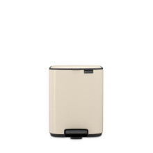 Brabantia Poubelle à Pédale Bo, 7 litres, Fermeture Soft Close, Seau intérieur en plastique - Soft Beige