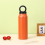Bouteille d'eau isotherme orange avec support magnétique pour téléphone 2