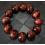 Pulseiras enormes com contas redondas de pedra preciosa olho de tigre vermelha natural de 20 mm, pulseiras elásticas de 7,5 polegadas. 1