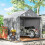 2 x 2m Garden Fabric Storage Tent - Grey 2
