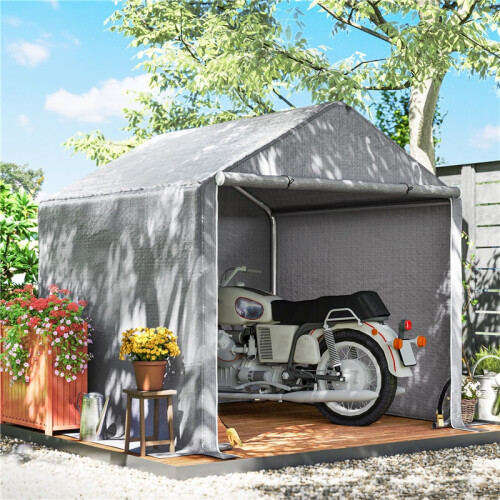 2 x 2m Garden Fabric Storage Tent - Grey 1