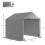 2 x 2m Garden Fabric Storage Tent - Grey 3