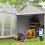 2 x 2m Garden Fabric Storage Tent - Grey 4