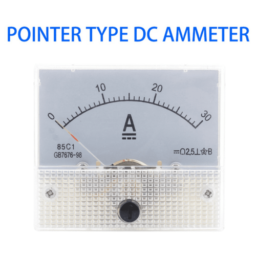 2X85C1-DC30A DC Voltmeter Wijzer Analoge Amperemeter Paneelmeter 2