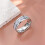 Men's Stainless Steel Piano Keys Ring Silver Size 7 4