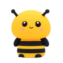 Bee Night Light, Rechargeable Bedside Lamp, Touch Control Dimming, Timer Function for Home Decor Gift