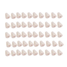 Natuurhouten kegelvormige kralen (50 stuks) voor het zelf maken van sieraden.