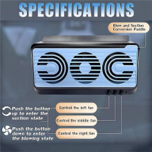 Solar Powered Car Window Vent Fan, Dual Exhaust & Intake Vehicle Radiator Ventilator, Auto Window Air Circulation Coole