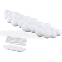 Apoio de pulso para teclado em formato de nuvem, macio, confortável e com design fofo. Suporte ergonômico antiderrapante. Apoio de pulso para mesa