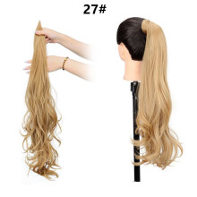 Extensión de coleta corporal de 81 cm de largo, coleta rizada ondulada sintética resistente al calor con cordón ajustable para mujer.