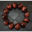 Pulseiras enormes com contas redondas de pedra preciosa olho de tigre vermelha natural de 20 mm, pulseiras elásticas de 7,5 polegadas. 2
