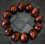 Pulseiras enormes com contas redondas de pedra preciosa olho de tigre vermelha natural de 20 mm, pulseiras elásticas de 7,5 polegadas. 3