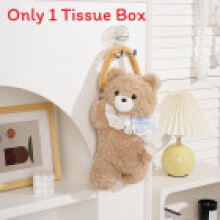 (Bear Bow)Plüschbär Taschentuchhalter mit gesticktem Cartoon Design für Schlafzimmer und Deko Lounge
