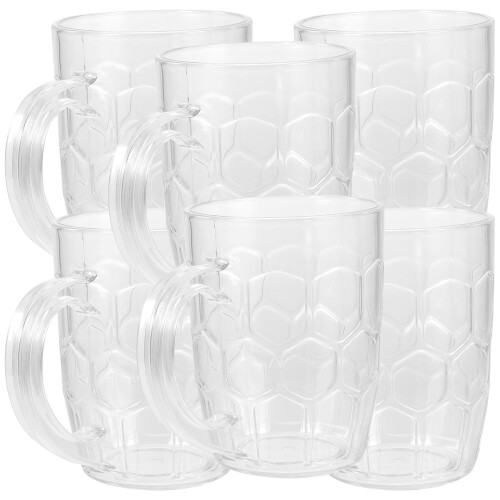 Clear Multi-Function Beer Mugs Set 6