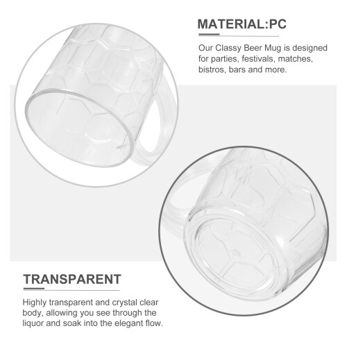 Clear Multi-Function Beer Mugs Set 6 1
