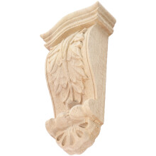 Carved Wood Pilasters and Columns with Corbels for Shelves