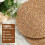 (Gourd Braid,25CM)Hanrafted Woven Insulator Bamboo Table Coaster Set With Insulation For Use Home 4