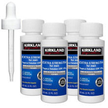 Hair Loss Treatment 4 Pack 60g Each 4 Month Supply with Dropper Perrigo Kirkland Signature