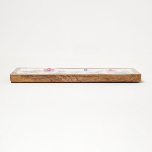 Homescapes Spring Time Enamel Tray, 19 x 40 cm 1