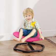 AIYAPLAY Butterfly-Shaped Kids Swivel Chair, Sensory Spinning Chair, Pink