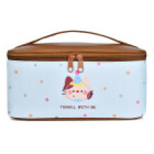 (Blue) Storage Pouch Cosmetic Bag With Multifunctional Design For Travel Home And Use