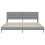 VidaXL vidaXL Bed Frame with Headboard Light Grey 180 x 200 cm Fabric 5