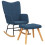 VidaXL vidaXL Schaukelsessel mit Hocker Blau Stoff 2