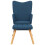 VidaXL vidaXL Schaukelsessel mit Hocker Blau Stoff 3