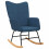 VidaXL vidaXL Schaukelsessel mit Hocker Blau Stoff 4