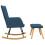 VidaXL vidaXL Schaukelsessel mit Hocker Blau Stoff 5